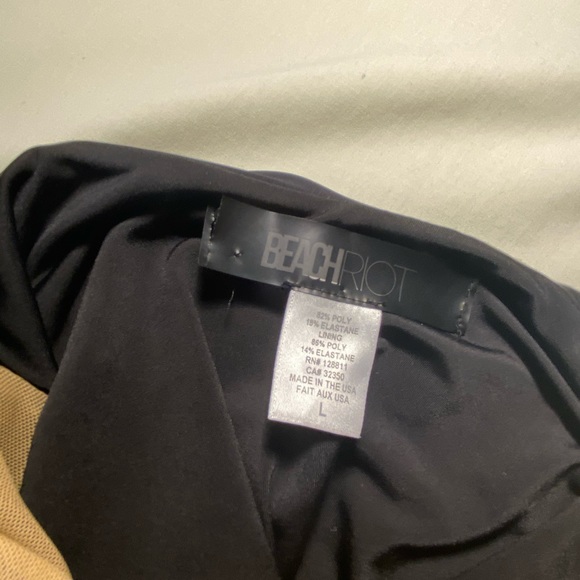 Black one piece swimsuit with nude inner lining - Picture 4 of 4